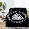 Viking Theme Printed Blanket - Perfect for Couch, Bed, Travel & Outdoor Use | Machine Washable, Cozy & Durable.