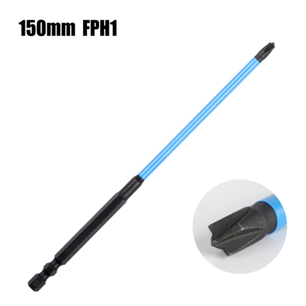 3 Stück Kreuzschlitzschraubendreherbit FPH1 FPH2 FPH3 150mm Bithalter Elektriker Elektrowerkzeug Hohe Härte Schraubendreherbit