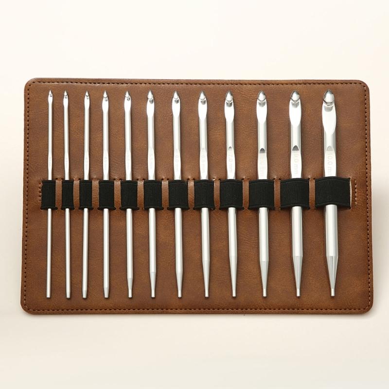 Interchangeable Circular Knitting Needle Tunisian Crochet Hook Set 3mm-10.0mm Carpet Crochet Hook Set with Storage Bag