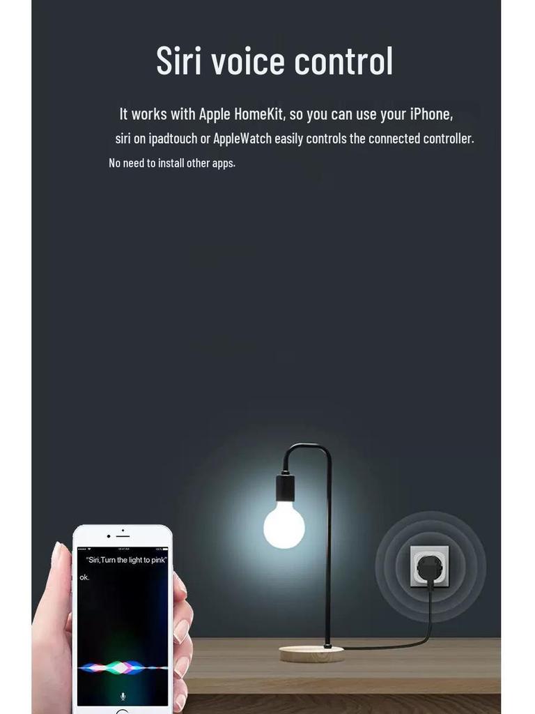 GB Standard Smart WiFi HomeKit Socket with Cozylife APP & Xiao Du Voice Control