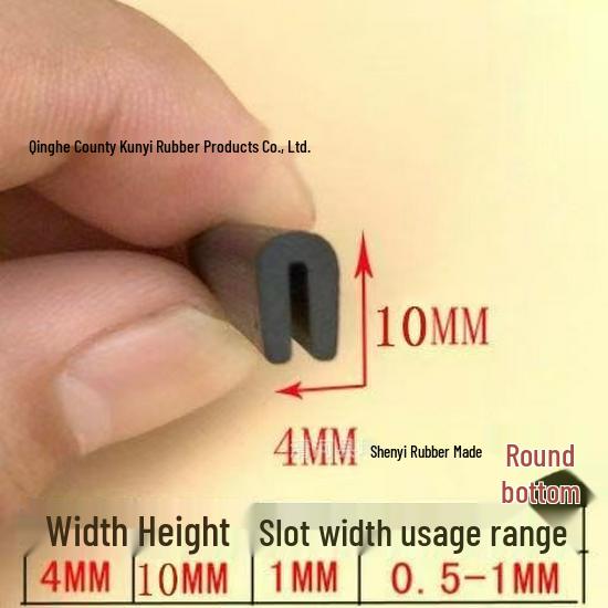 U-Shaped Rubber Edge Protector: Glass, Metal, and Steel Anti-Collision Edge Banding & Sealing Strip