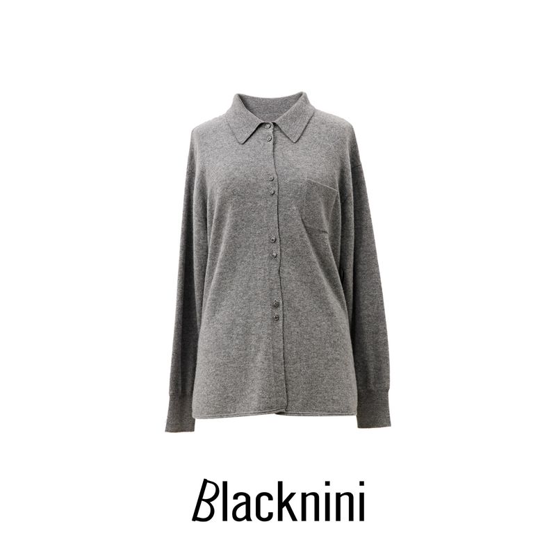 

Blacknini Yin WAF/ Lazy Shirt German Stoll Machine Made Cashmere Wool Cardigan