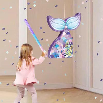 Mermaid Pinata Birthday Party Supplies Confetti Paper Home Decor Game Prop Piñata for Holiday