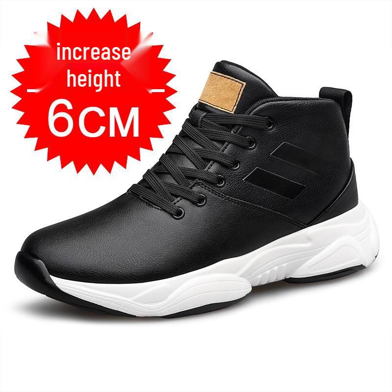 Men's 8CM Height Boosting Sports Shoes - Breathable, Thick Sole, Casual Board Sneakers