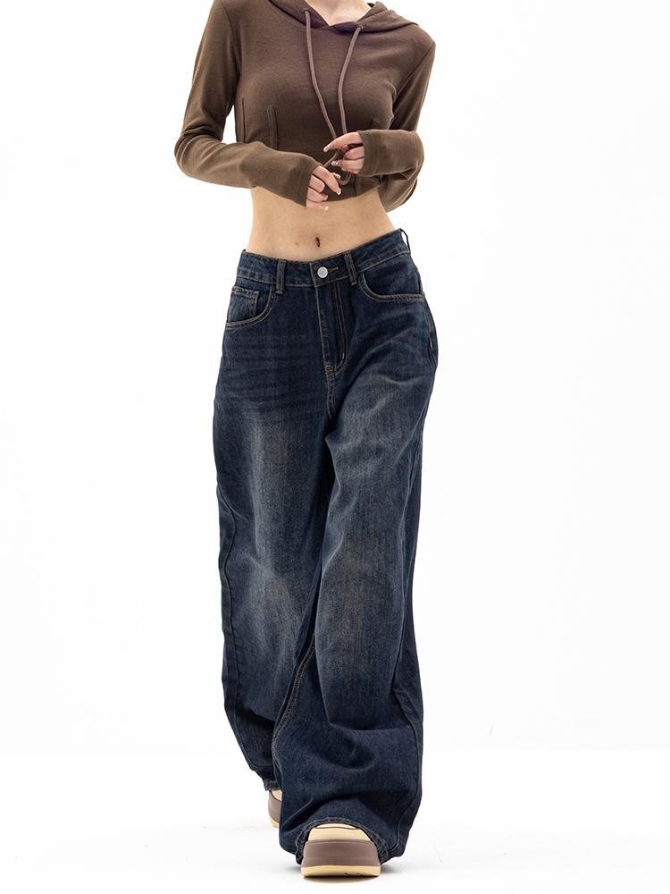 Vintage Streetwear Y2k pantalones vaqueros holgados mujeres Harajuku Retro pierna ancha pantalones vaqueros de gran tamaño moda femenina 90s pantalones vaqueros estéticos