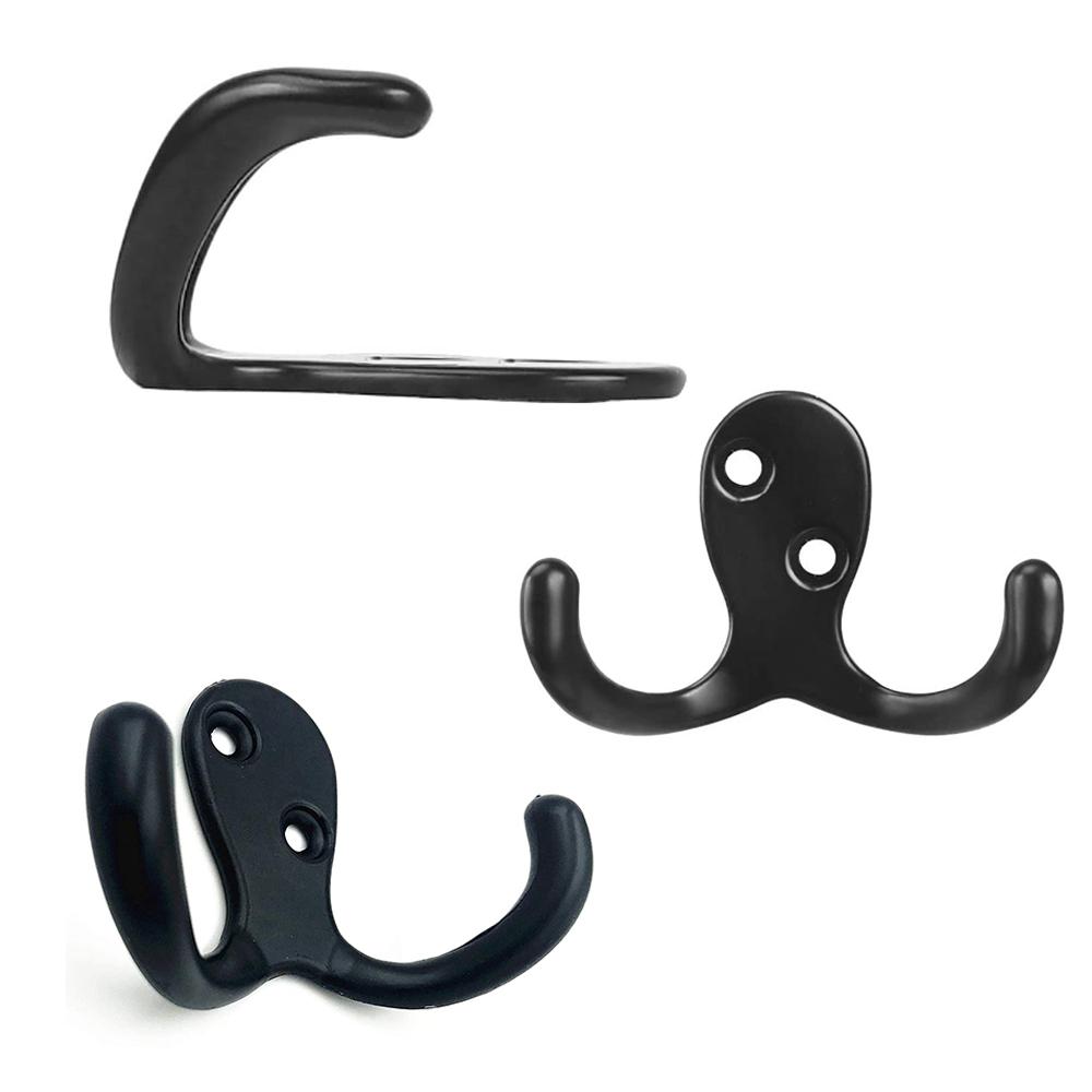 Hat With Screws Double Prong Hanging Towel Bags Home Hardware Coat Hook Cloth Hanger Robe Hook