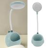 Small Desk Light with Pen Holder Comfortable Decorative Practical No Noise LED USB Small Table Lamp