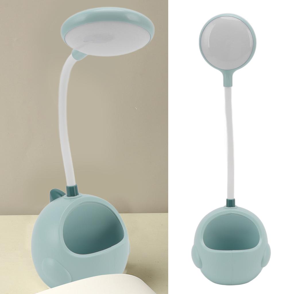 Small Desk Light with Pen Holder Comfortable Decorative Practical No Noise LED USB Small Table Lamp