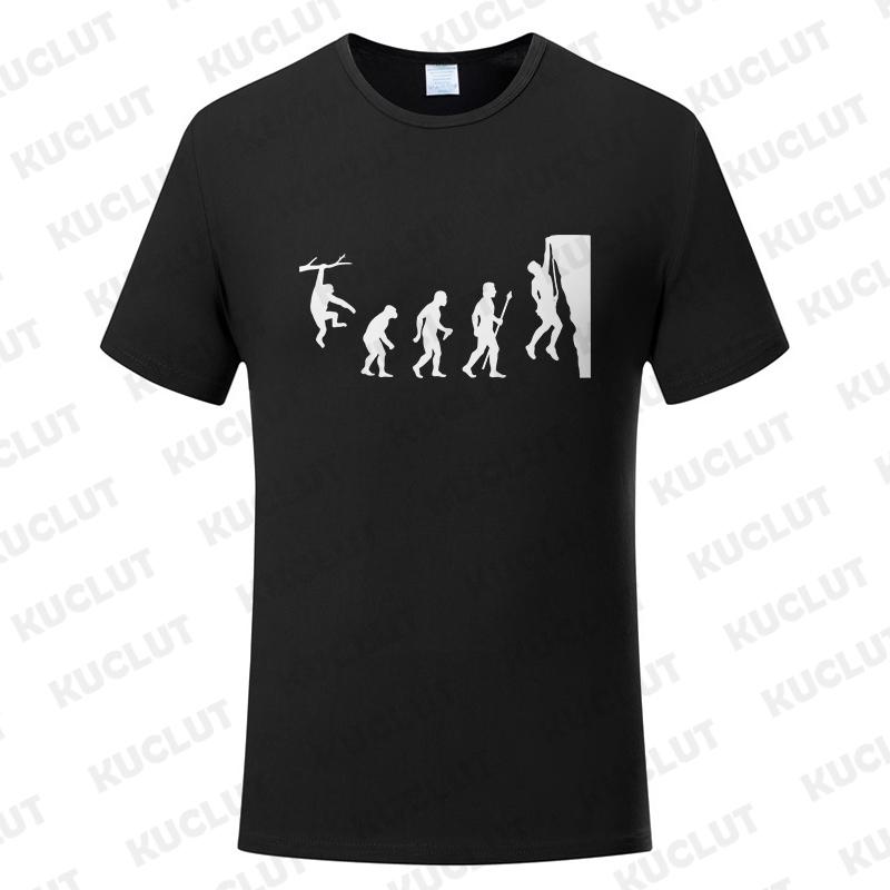 Fashion T-Shirts Male Tshirts Men Summer Tee Shirt Women Evolution Climbing Design Short Sleeve Top Tees Female Boy Brand Tees