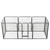 Dog Playpen - vidaXL - 8 Panels - Steel - 80 X 100 Cm - Black