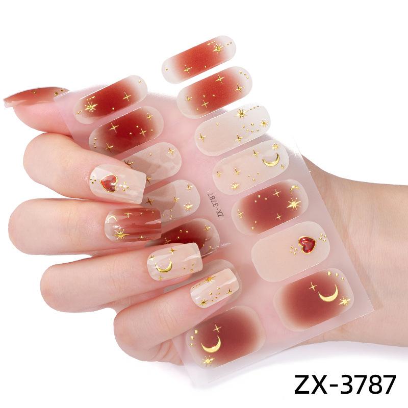 Nail Stickers 3D Diamond Manicure Stickers Imitation Diamond Whitening Christmas Nail Polish Film Manicure Stickers