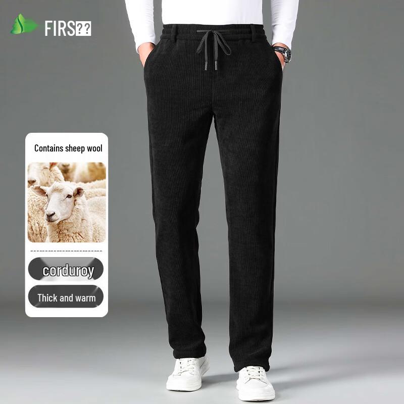 

Shanshan Men s Corduroy Wool Blend Casual Trousers 4XL