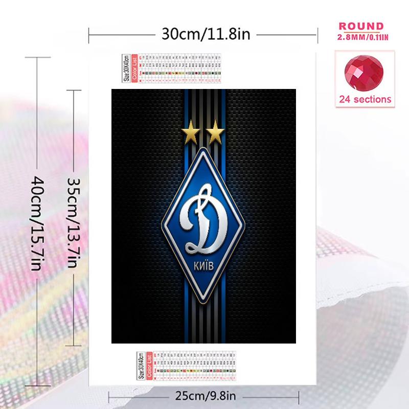 FC Dnipro 100% Round Full Drill 5D DIY Diamond Painting Embroidery Cross Stitch Rhinestone Décor