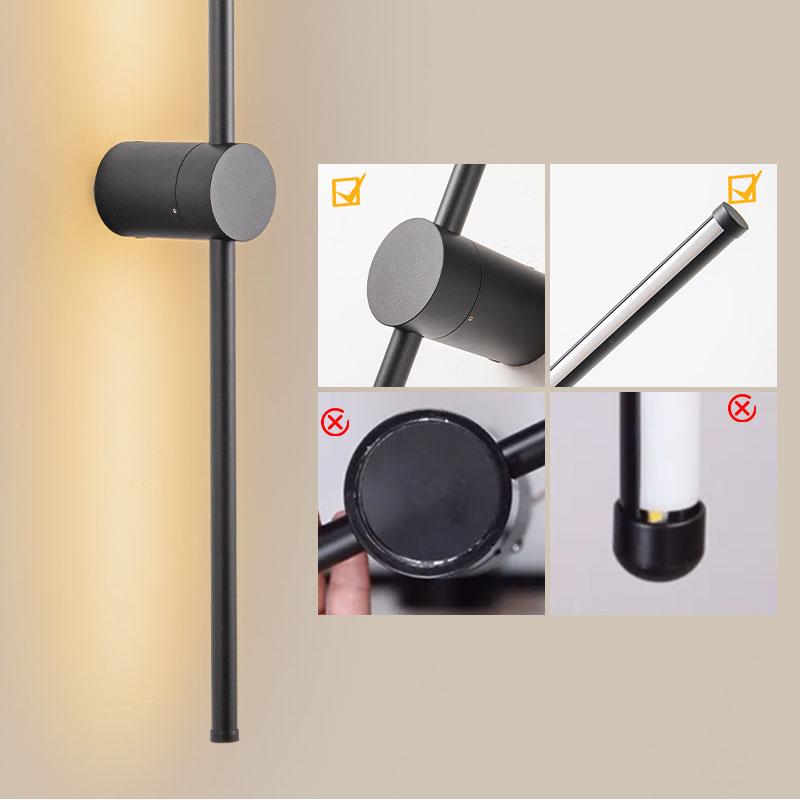 Nordic Black Copper LED Wall Lamps for Sofa Background Bedroom Indoor 360° Rotation LED Wall Lights Decor for Home Stairs Aisle