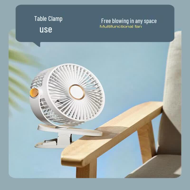 LISM Portable Clip-On Fan with LED Light