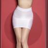Elastic Shiny See Through Short Mini Skirts Sexy Package High Wiast Tight Black White Wrap Hips Pencil Skirt For Woman Plus Size