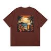 Men's  Round Neck Casual Hawaiian Beach  Printed Short Sleeve T-shirt Top