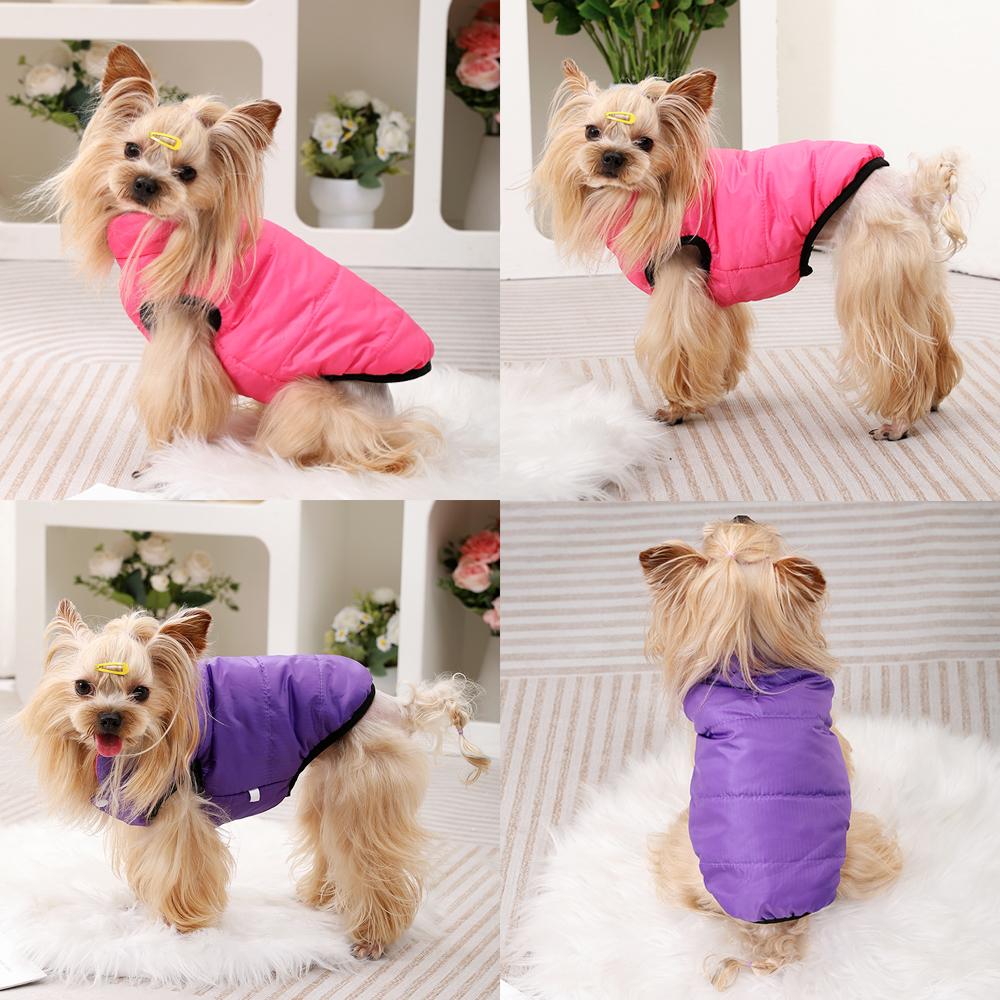 Pet Dog Coat Reversible Pet Clothes For Small Medium Dogs Cat Autumn Winter Windproof Puppy Jacket Costume Chihuahua Pug Outfits