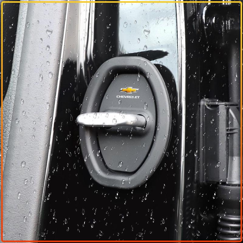 4Pcs Silicone Car Door Lock Protector Cover Auto Accessory Styling For Chevrolet Colorado Cruze Captiva Malibu Aveo Camaro Sonic Tahoe Impala Equinox