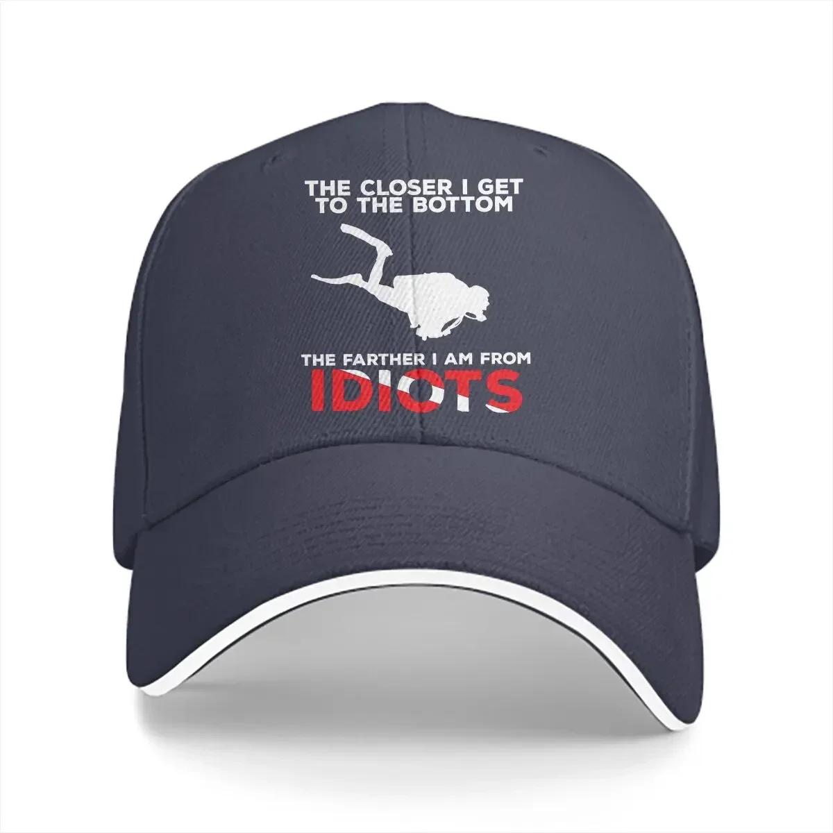 

Summer Cap Sun Visor The Closer I Get to the Bottom Scuba Hip Hop Caps Diving Dive Cowboy Hat Peaked Hats One Size