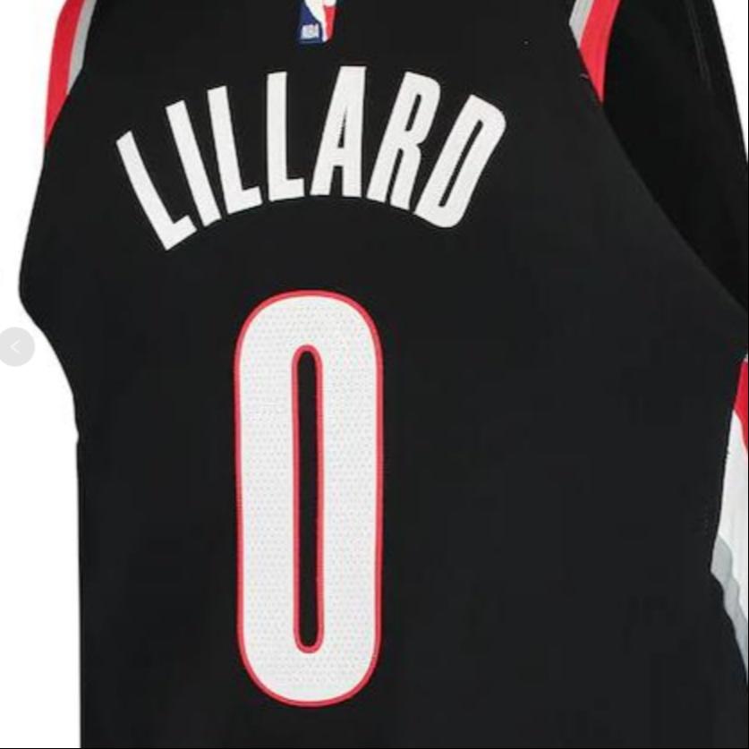 Nike X NBA Portland Trail Blazers Jerseys 'Damian Lillard 0' Men's AV2696-010
