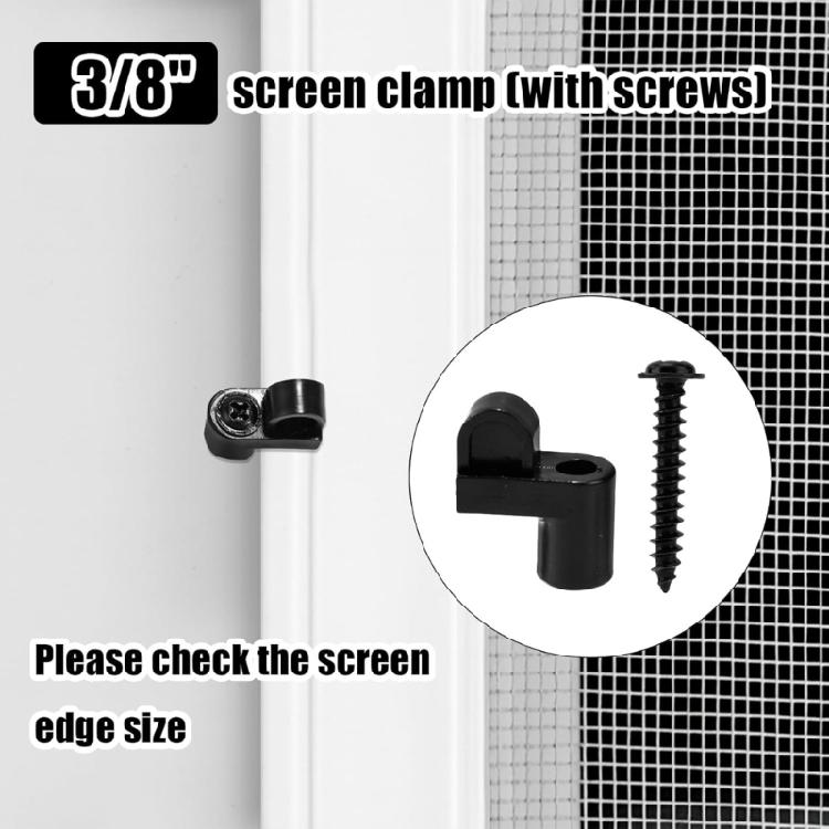 24Pcs Window Screen Stabilizers Clip with Strong Screws Screen Frame Fasteners Simple Installation For Wind Resistance