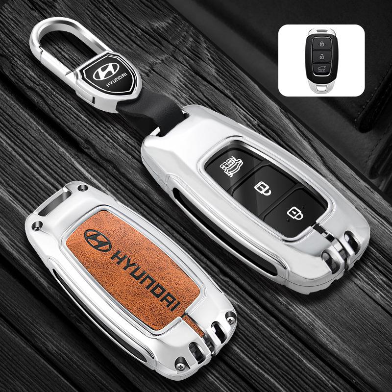 2021 Hyundai Elantra, ix35, ix25, Sonata 8, Festa Key Case - Premium Genuine Leather for Men