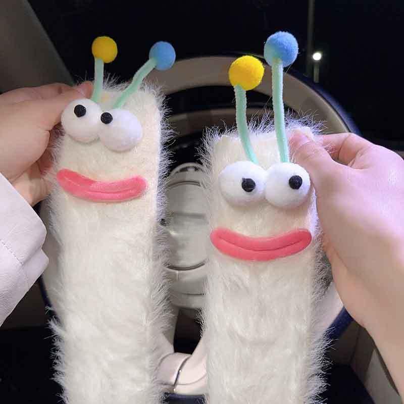 1 Pair Christmas Stockings Funny Monster Socks Autumn Winter Coral Fleece Floor Fuzzy Socks Couple Sleep Sock