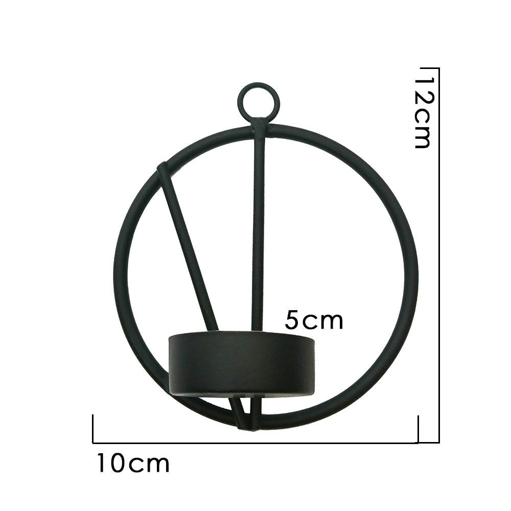 Easy to Clean Wall Hanging Tea Lights Iron Art Round Metal Wall Holder  Wedding