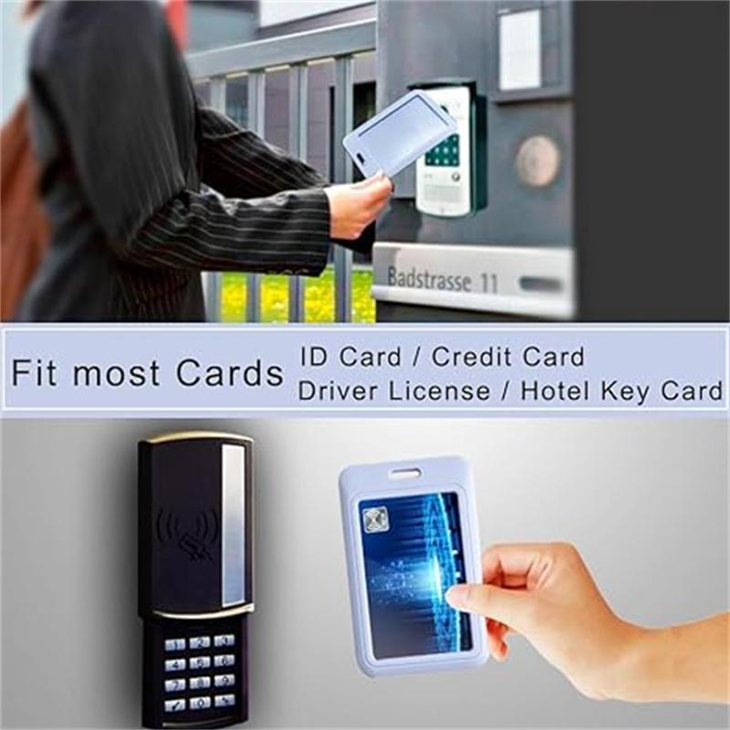 Hard Plastic Card Case With Clip Retractable Double Side Employee Office School Factory Name Card ID Badge Holder License Pass
