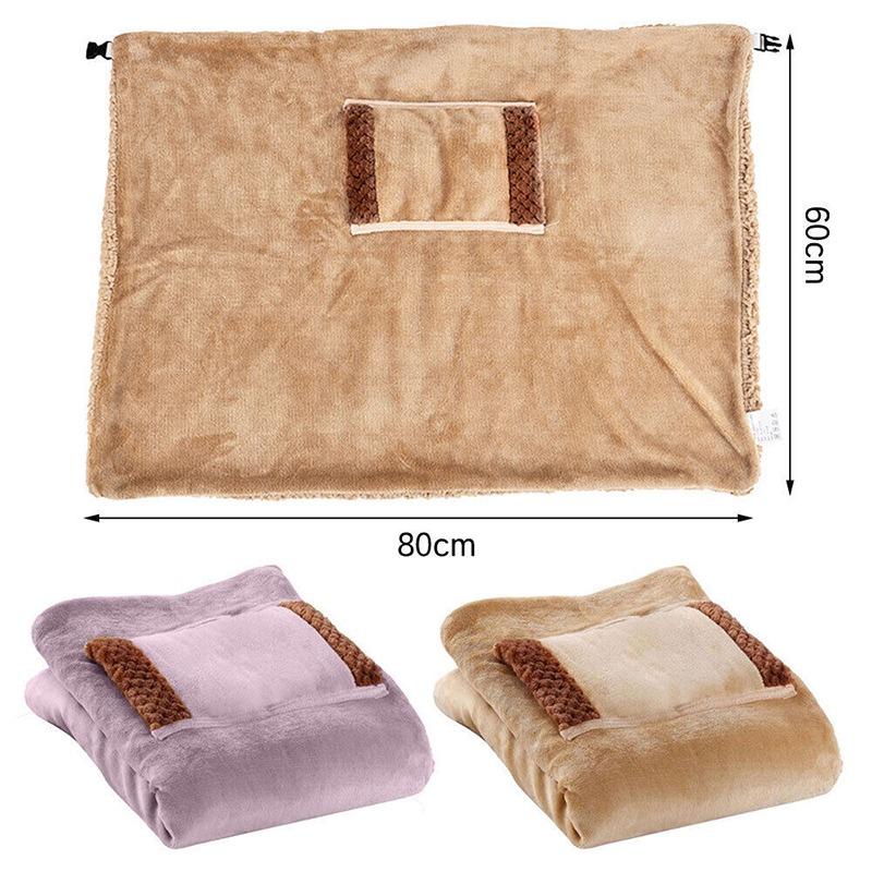 Одеяло с электрическим подогревом 60x80 см, USB Многофункциональное зимнее согревающее одеяло для рук, наколенники, офисное шерстяное дорожное одеяло для обеда, перерыва