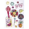 3D Paper Sticker - Summer Party - Multicolor - 13 Pieces - Special Effects - Mixed