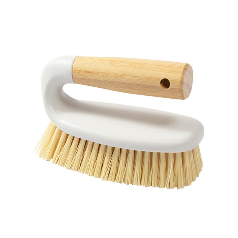 Wooden Handle Stiff Bristle Gap and Floor Cleaning Brush for Kitchen, Laundry, and Bathroom