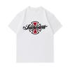 Men's 100% Cotton Crew Neck Short Sleeve T-Shirt, Retro Tribal Cross Graphic Print Casual Soft Breathable Summer Tee Top for Daily Street Wear