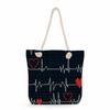 Multifunctional  Nurses Series Printed Thick Rope Shoulder Beach Bag 7589 CLE