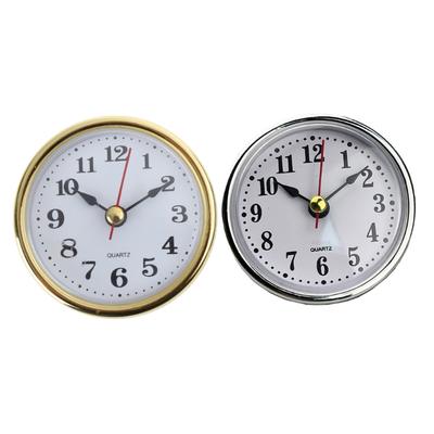 Mini Saat Ekle Yuvarlak Saatler Kuvars Hareketi 2-1/2 65mm Çap Saat Başı Arap Rakamları Ev İçin Kendin Yap El Sanatları
