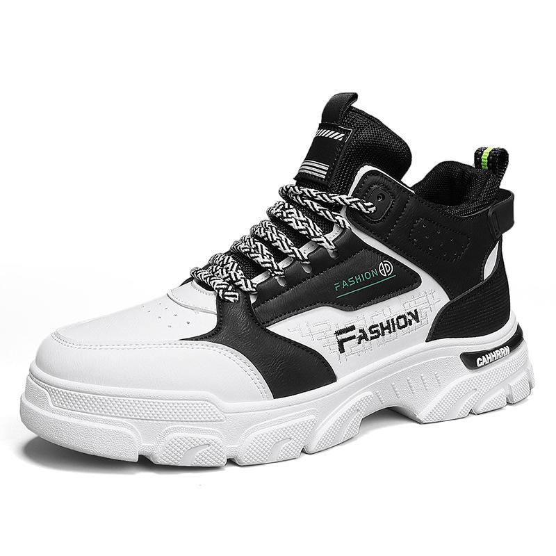 Outdoor High-top Shoes Thick-soled Hard-soled Wolf Warrior Martin Boots Trendy Ins Leather Boots