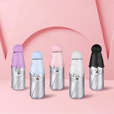 Titanium Silver Glue Parasol Folding Vinyl Sunscreen Umbrella 50% Off 8 Bone Mini Sun Umbrella