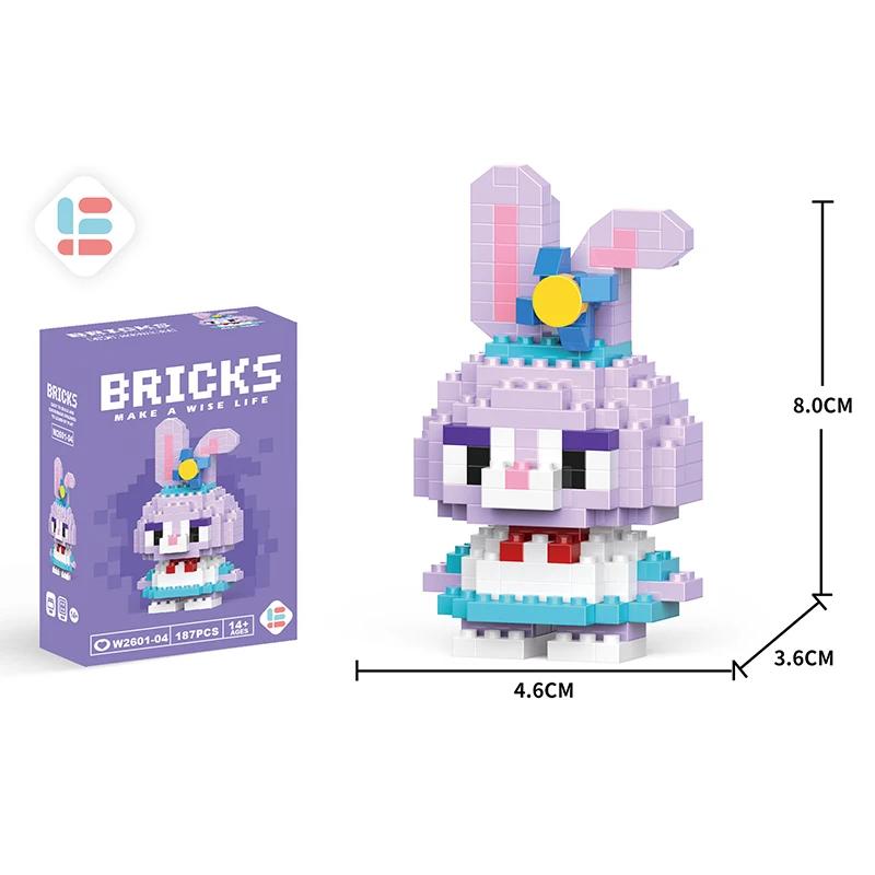 Stitch Building Blocks Anime Kawaii Cartoon mini Action Children's Figures Blocks Bricks Assemble DIY Toys Gift for Kids