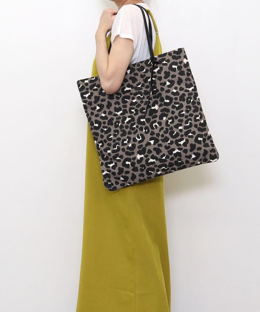 Samir Nasri Leopard Print x Metallic Tote BagA4 2412211017 Gray (012)