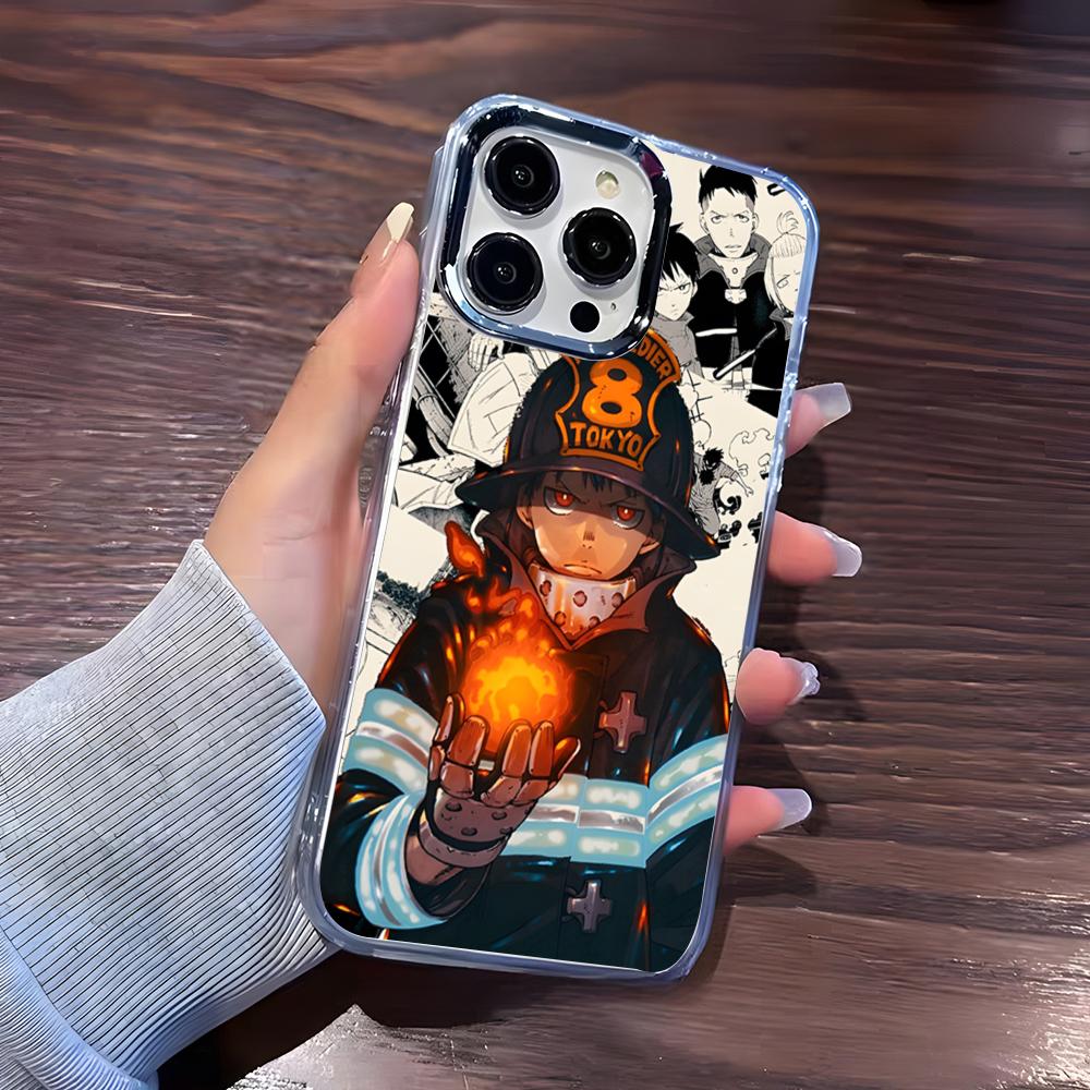 

F-Fire Force Phone Case For IPhone 17 Pro Max 16 15 14 Pro Max IPhone 13 Pro Max 11 Plus Transparent Cover iPhone 16 Plus