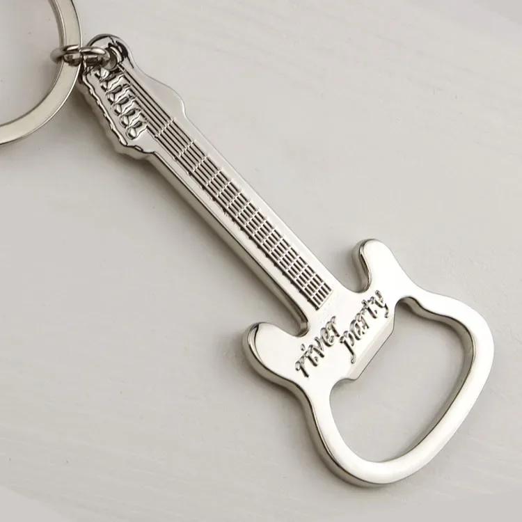 1 adet-Gitar İlhamlı Anahtarlık Şişe Açacağı – Şık Çok Amaçlı Alet Anahtarlık, Dayanıklı, Müzik Tutkunları için Mükemmel Günlük Hediye