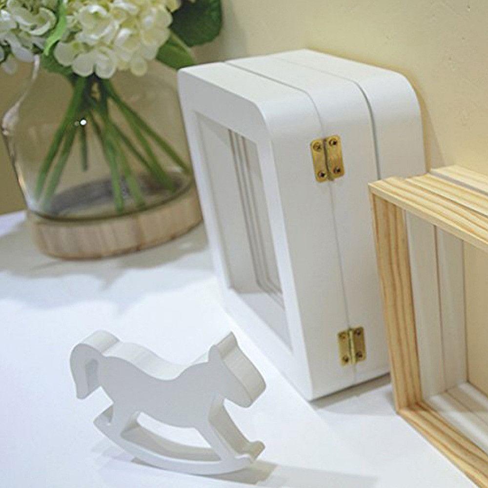 Crafts Room Decor White Hand Carved Home Decor Rocking Horse Balance Wooden