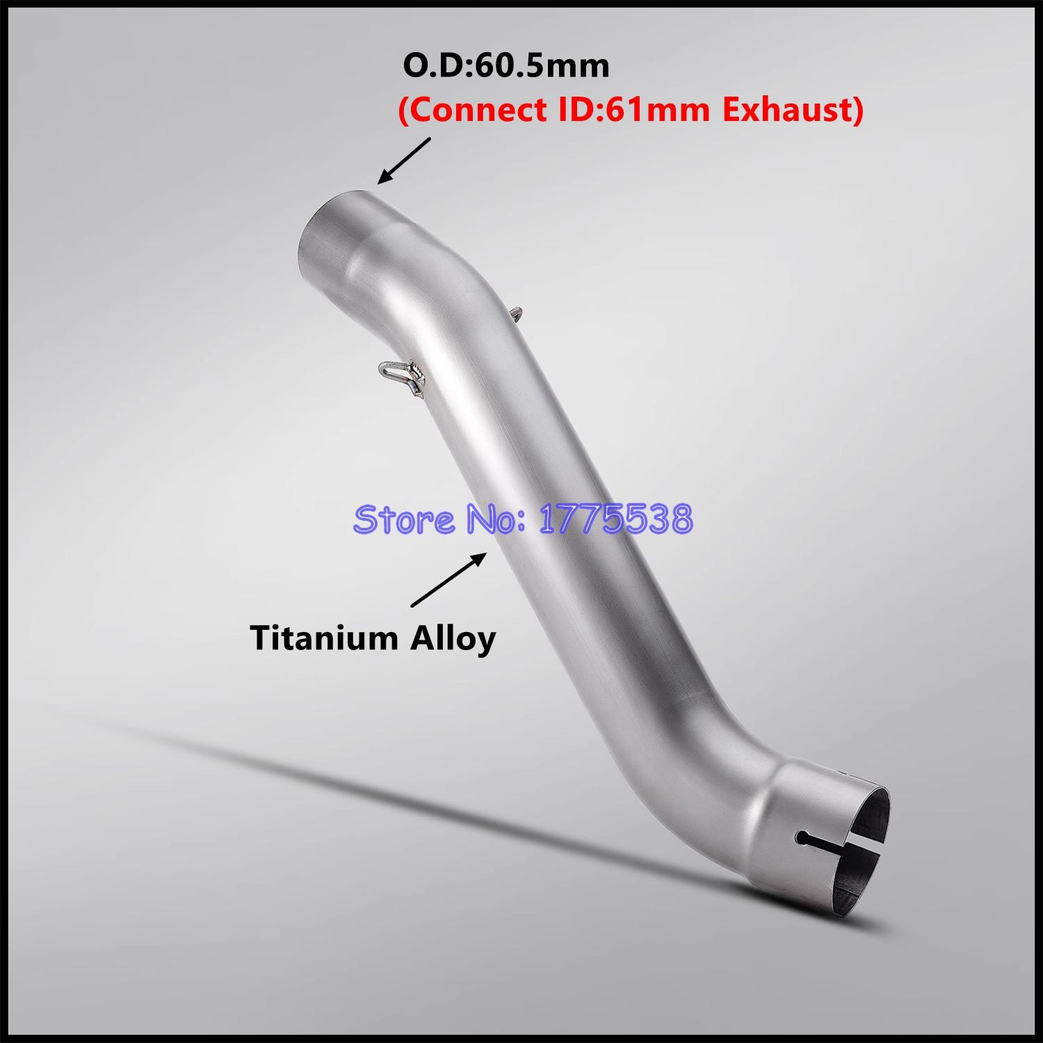 Titanium for Aprilia RSV4 1100 RSV4 1100 Factory Tuono V4 1100 Tuono V4 1100 Factory 2021-2024 Motorcycle Exhaust Mid Link Pipe Mid-pipe