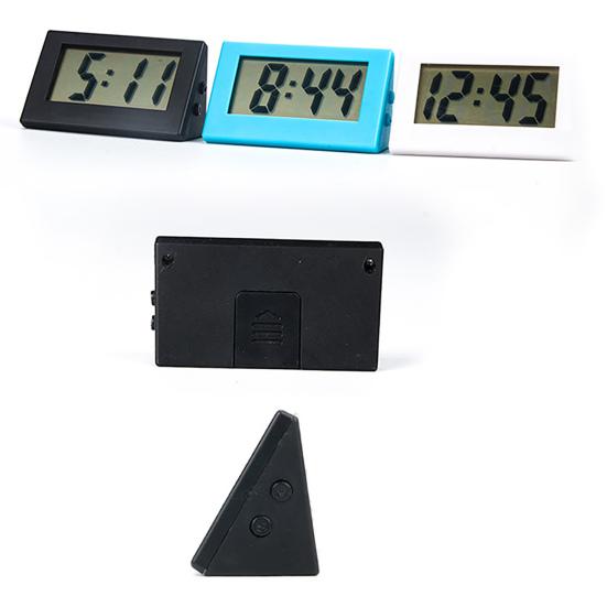 Electronic Clock Self-adhesive Mini LCD Display Large Screen Table Dashboard Desk Digital Clock for Home