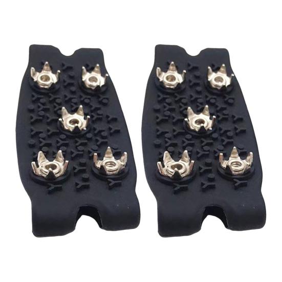 1 pora ledkabių su 5 dygiais vyrams ir moterims, žiemai, lauko vaikščiojimui, ledo ir sniego sukibimo griebtuvai, neslystantys batų dygiai