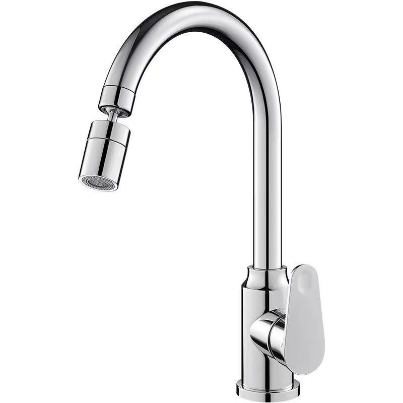 TLXT Stainless Steel Kitchen Sink Faucet with Large Arc