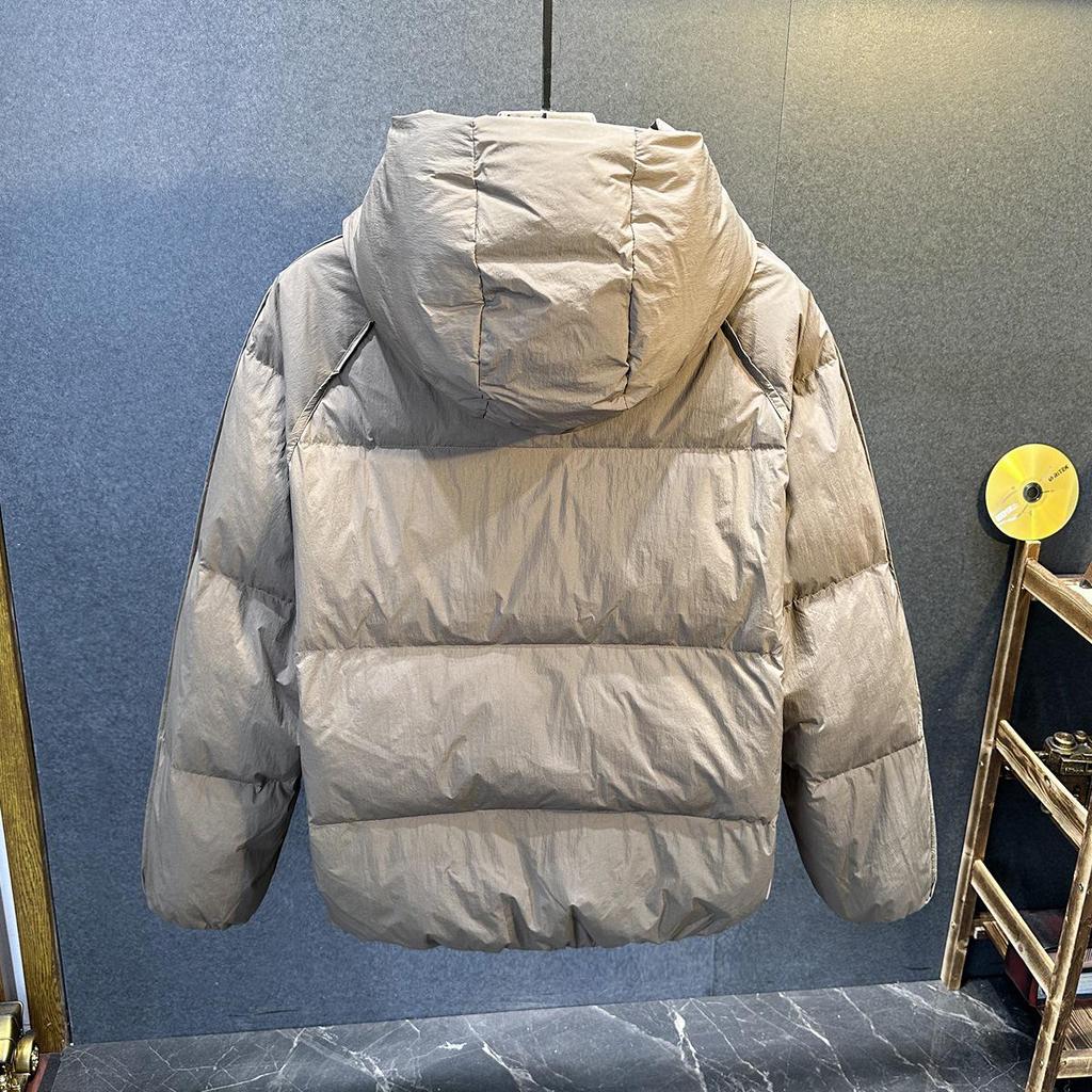 Men's High Loft Down Jacket, Lightweight & Warm, Fleece-Lined Bread Coat, Thickened Winter Outerwear, Couple Style.