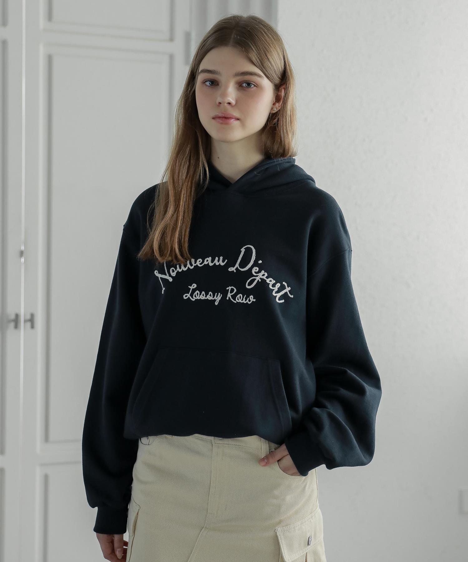 Rosiro Lossy Hand-Stitch Hoodie_Navy Free