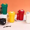 Large Capacity Thermal Cup with Lid Sports Cup Eight-Angle Coffee Cup  For Keeping Iced Coffee Tea